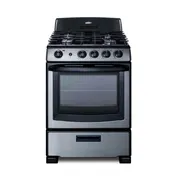 Summit PRO247SS Gas Range, 24.25"W, 2.9 Cu. Ft. Oven Capacity, Backguard 1 image