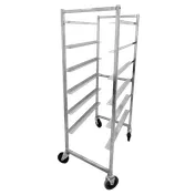 Omcan USA 27056 Stainless Steel Mobile Full Size Universal Pan Rack w/ (6) 18" x 26" Pan Capacity 1 image
