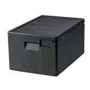 Omcan USA 44549 Insulated Food Carrier, Top Loading, 28L, Black Polypropylene 1 image