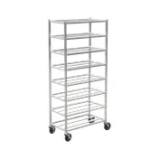 Omcan USA 48244 Aluminum Mobile Universal Rack w/ (8) 10" x 30" Platter Capacity 1 image