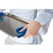 Carlisle 31211 - Araven Silicone Pot Holder, 6" x 5" x 3", Blue, Non-Slip, Hanging Hole, -40° to 446° F 2 image