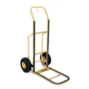 Forbes Industries 1555-B-PS Bellman's Handtruck w/ 23-1/2"L Fold-Up Dropnose, Brushed Stainless Steel 1 image