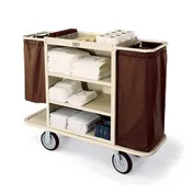 Forbes Industries 2104 Steel Housekeeping Cart w/ (3) Shelves - 30"W x 19"D x 36"H  1 image