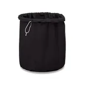 Forbes Industries 22-CL-E Laundry Bag w/ Cloth with Drawstring, Round Bottom, Black  1 image