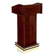 Forbes Industries 5912 Floor Podium w/ Open Back Section, (2) Wheels 1 image