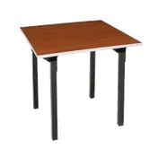 Forbes Industries 600-3030A 600 Series Square Folding Table, 30"W x 30"L x 30"H, Plywood Top with Walnut Stain & UV Polycoat, Aluminum Edge 1 image