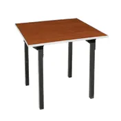 Forbes Industries 600-4848A 600 Series Square Folding Table, 48" x 48" x 30"H, Plywood Top, Walnut Stain, Aluminum Edge 1 image