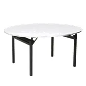 Forbes Industries 600-5X10A-PAD 600 Series Serpentine Folding Banquet Table, 5' ID x 10' OD x 30"H, Padded Vinyl Top 1 image