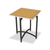 Forbes Industries 7028L-42 EcoFlex Elite Lam Series Square Folding Table, 30"W x 30"D x 42"H, Textured Black Steel 1 image