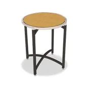 Forbes Industries 7034L-30 EcoFlex Elite Lam Series 30" Round Folding Side Table with Two-Sided Laminate Top, 30"H, Textured Black Steel Frame 1 image