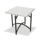 Forbes Industries 7036T-48 EcoFlex Elite Trend Series Folding Table, 36"W x 36"D x 48"H, Textured Black, Side Mount, Steel Square Tube 1 image