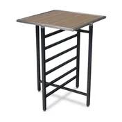 Forbes Industries 7063L-30 EcoFlex Fiji Square Folding Table, 30" x 30" x 30"H, Textured Black Steel, Laminate Top 1 image