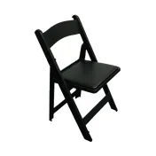 Forbes Industries C450BLP Solid Resin Black Plain Back Folding Chair for Indoor/Outdoor Use 1 image