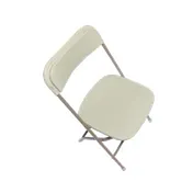 Forbes Industries C600BNE/NE Steel Folding Chair for Indoor/Outdoor Use - Bone Plastic Formed Back & Seat 1 image