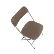 Forbes Industries C600BRW/NE EventXpress Folding Chair 18 Gauge Steel Brown Plastic Seat 1 image