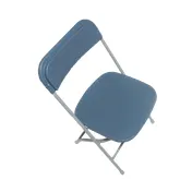 Forbes Industries C600SBL/GR Eventxpress Folding Chair 18 Gauge Steel Slate Blue Plastic Seat 1 image