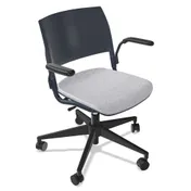 Forbes Industries FGE104###### Nima Swivel Base Desk Height Chair with Arms, Soft Caster with Brake 1 image