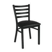 Hubert 32Q-076 CenPro 24" Round Table Set with 4 Black Ladder-Back Chairs, 29" Height 2 image