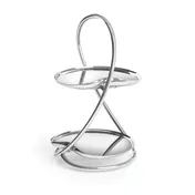Steelite 5977RW106 Two-Tier Stand, 5.0" x 5.0" x 8.5", 18/10 Steel, Silver, Drift Robert Welch 1 image
