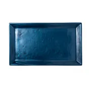 Steelite 7770ER208 Rectangular Plastic Platter, 22" x 12.875" x 1.625", Navy Blue Resin, 22" 1 image