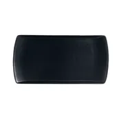 Steelite A901P062 - Rectangular Sharing Tray, 14" x 7", Vitrified China, Sedona Black Finish - 6/Case 1 image