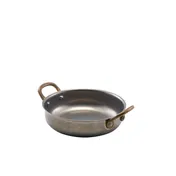 Steelite GWSRD14V - 16 oz Round Stainless Steel Bowl, 7.375" Diameter, Vintage Look, Safe - 6/Case 1 image