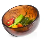 Steelite KMK1024TOR - 6-1/2" x 4" Tortoise Resin Bowl, Brown, Slant, Dishwasher Safe - 2/Case 1 image