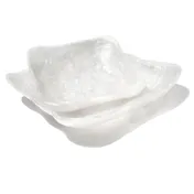 Steelite KMK1044SH Square Bowl, 14" x 14" x 3.5" White Resin, Dishwasher Safe, Break-Resistant 1 image
