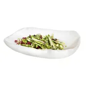 Steelite KMK2015SH Rectangular Plastic Bowl, 11" L x 7-1/2" W x 2-1/2" H, White Resin, Dishwasher Safe 1 image