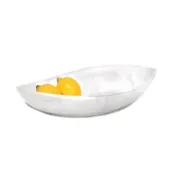 Steelite KMK2023SH - Oval White Resin Bowl, 11" L x 5-1/2" W x 2-3/4" H, Break-Resistant Plastic 1 image