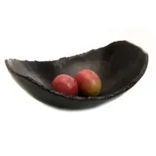 Steelite KMK2059ES Oval Resin Bowl, 18" L x 14" W x 6.5" H, Black, Dishwasher Safe, Break-Resistant 1 image