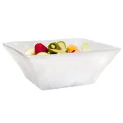 Steelite KMK2801SH Square Plastic Bowl, 12-1/4" L x 12-1/4" W x 4-3/4" H, White Resin, Break-Resistant 1 image