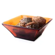 Steelite KMK2801TOR Plastic Bowl, 12-1/4" L x 12-1/4" W x 4-3/4" H, Brown Tortoise Resin, Fusion 1 image