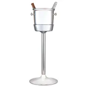 Steelite DW040042SS Wine Bucket Cooler, 12"W x 12"D x 24"H Silver Stainless Steel Stand, Height 24" 1 image
