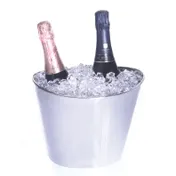 Steelite DW040162VSS Wine Cooler, 2-Bottle Capacity, 10.5"W x 8.0"D x 8.5"H, 18/10 Stainless Steel 1 image
