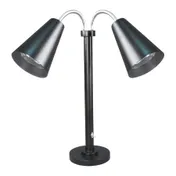 Steelite DW0499M2BK Heat Lamp, 22" W x 16" D x 16" H, 18/10 Stainless Black, Coated, 2 x 250W Bulbs 1 image