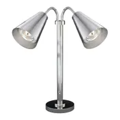 Steelite DW0499M2MSS Heat Lamp, 16" Hammered 18/10 Stainless Steel, Silver, Equip Mount, 2x250W Bulbs 1 image