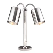 Steelite DW0499MR2SS Heat Lamp, 16" Height, 2 x 250 W Bulbs, 18/10 Stainless Silver Finish, Mount 1 image
