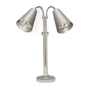 Steelite DW0499MT2SS Heat Lamp- 22" W x 16" D x 23" H, 18/10 Stainless Steel, Silver, 2 x 250W Bulbs 1 image
