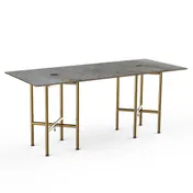 Steelite MGCCVG01GBXX Mogogo Buffet Solutions Clix Table, 72" x 30" x 30"H, Rectangular, Grey Slate BHP Laminate 1 image