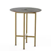 Steelite MGCCYR01GBXX Mogogo Buffet Solutions Clix Table, 30" Round, 36"H, Grey Slate BHP Laminate Top 1 image