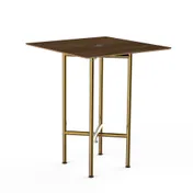 Steelite MGCCYS01WBXX Mogogo Buffet Solutions Clix Table, 30" Square, 36"H, Bengali Mango Wood BHP Laminate Top 1 image