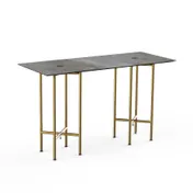 Steelite MGCCZG01GBXX 72" x 30" x 42"H Rectangular Bar Height Table, Grey Slate BHP Laminate Top 1 image