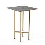 Steelite MGCCZS01GBXX Mogogo Buffet Solutions Clix Table, 30x30, 42H, Grey Slate BHP Laminate Top 1 image