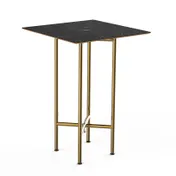 Steelite MGCCZS01MBXX Mogogo Buffet Solutions Clix Table, 30" Square, 42"H, Nero Marquina Marble BHP Laminate Top 1 image