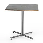 Steelite MGCPRS01GSXX 30x30 Square Bistro Table, 29H, Grey Slate Laminate Top, Brushed Stainless Steel Base 1 image