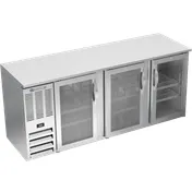 Beverage Air BBN78HC-G-S Back Bar Cooler 78"Wx26-3/8"Dx34"H 21.7 cu ft 3 Doors Stainless Finish R290 1 image