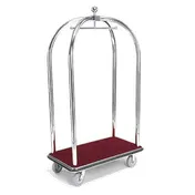 Forbes Industries 2522-SS Birdcage Luggage Cart w/ Carpeted Deck 1 image