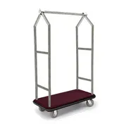 Forbes Industries 2543-PDT Specialty Luggage Cart w/ Carpeted Deck 1 image
