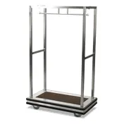 Forbes Industries 2545DB-SS Brushed Steel Specialty Luggage Cart w/ T-Hanger Bar 1 image